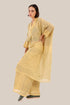Embroidered oversized kaftan dress with V neckline